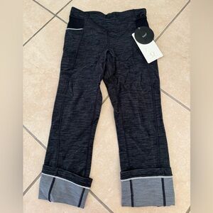 Lululemon Ride On Crop Capri Gray Leggings 4 NWT